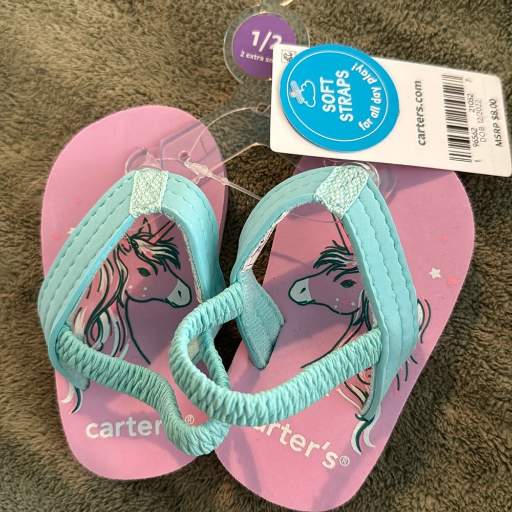 Baby sandals with unicorn